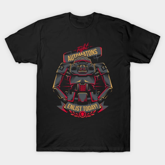 Fight Automatons T-Shirt by Alundrart